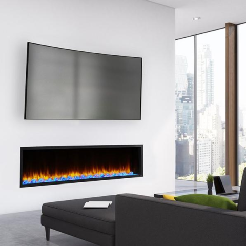 SimpliFire Scion 78 Inch Wall Mounted Electric Fireplace For Sale