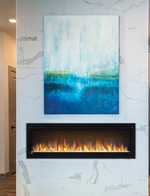 Napoleon AlluraVision 50 inch Slimline Wall Mounted Electric Fireplace For Sale