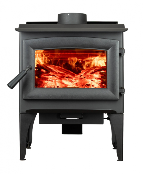 Breckwell CH11 22" Black Finish Freestanding Wood Burning Stove on Legs With Blower For Sale