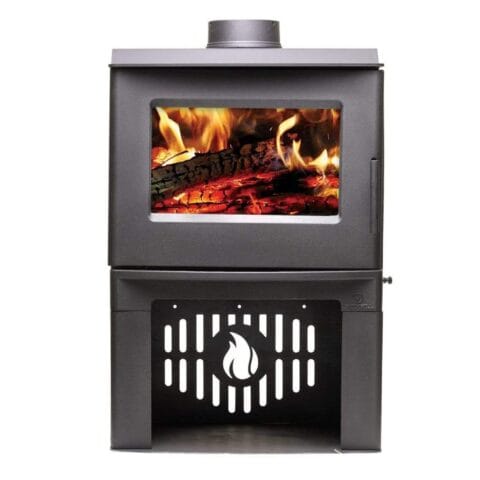 Breckwell SW1.2 23" Black Finish Freestanding Wood Burning Small Stove on Pedestal For Sale