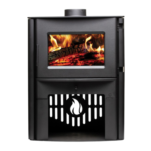 Breckwell SW2.5 27" Black Finish Freestanding Wood Burning For Sale Large Stove on Pedestal