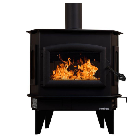 Buck Stove Bay Series Model 81 Non-Catalytic and Blower Assembly Standard Wood Burning Stove For Sale With Black Door Finish