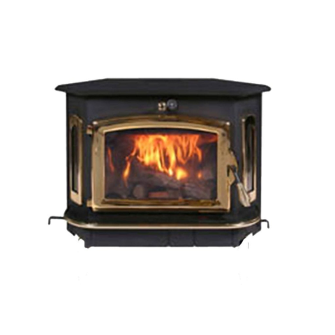 Buck Stove Bay Series Model 91 Catalytic Wood Burning Stove For Sale With Gold Door Finish For Sale
