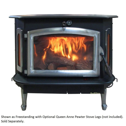 Buck Stove Bay Series Model 91 Catalytic Wood Burning Stove For Sale With Pewter Door Finish