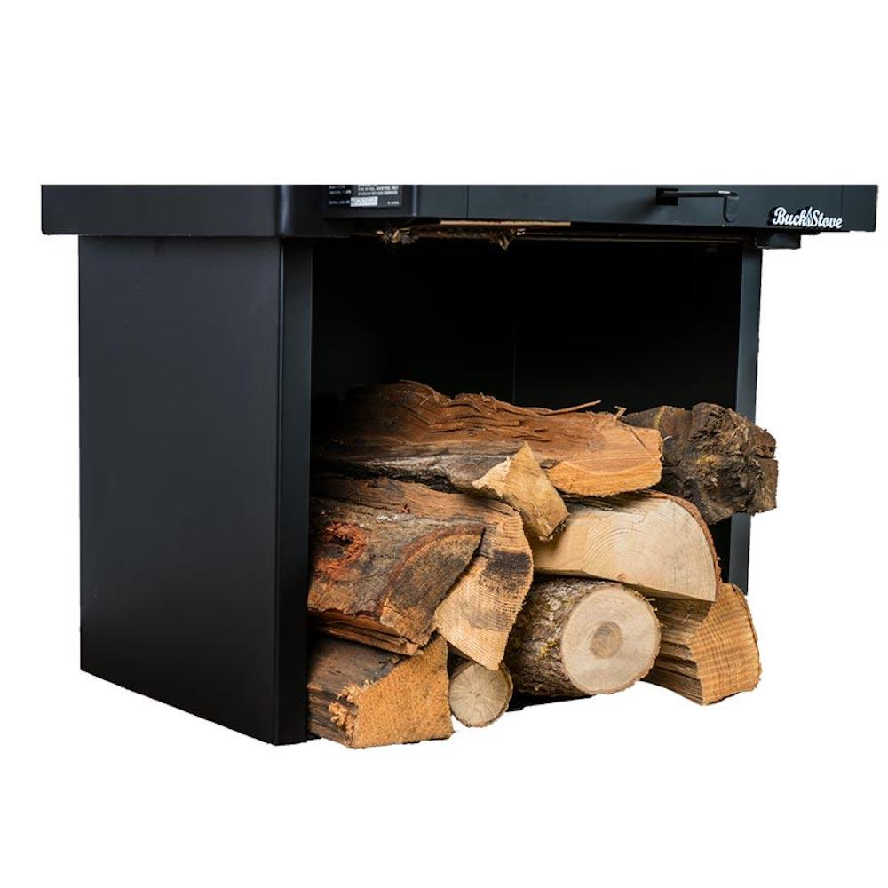 Buck Stove Model 21 Non-Catalytic and Blower Assembly Standard Wood Burning Stove For Sale With Gold Door Finish For Sale - Image 9