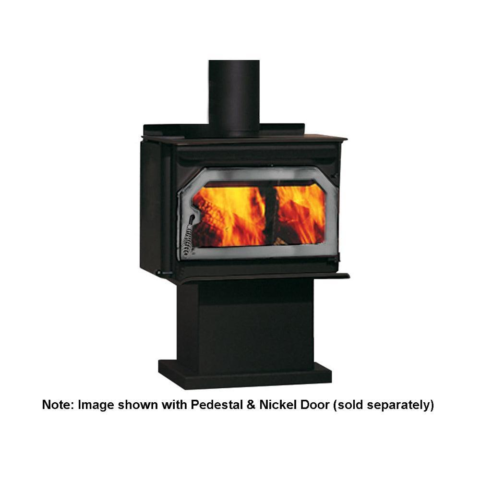 IronStrike Striker S160 Freestanding Wood Burning Stove With Black Traditional Door For Sale