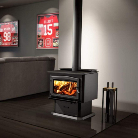 Osburn 3500 Wood Stove With Black Door Overlay For Sale