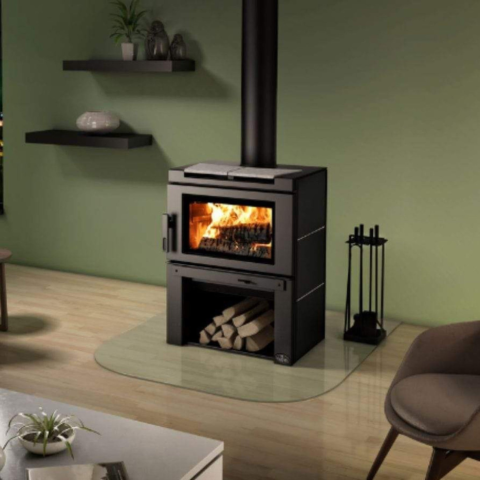Osburn Matrix Wood Stove For Sale With Black Side Panels Kit & 2-Units Soapstone Panel Top