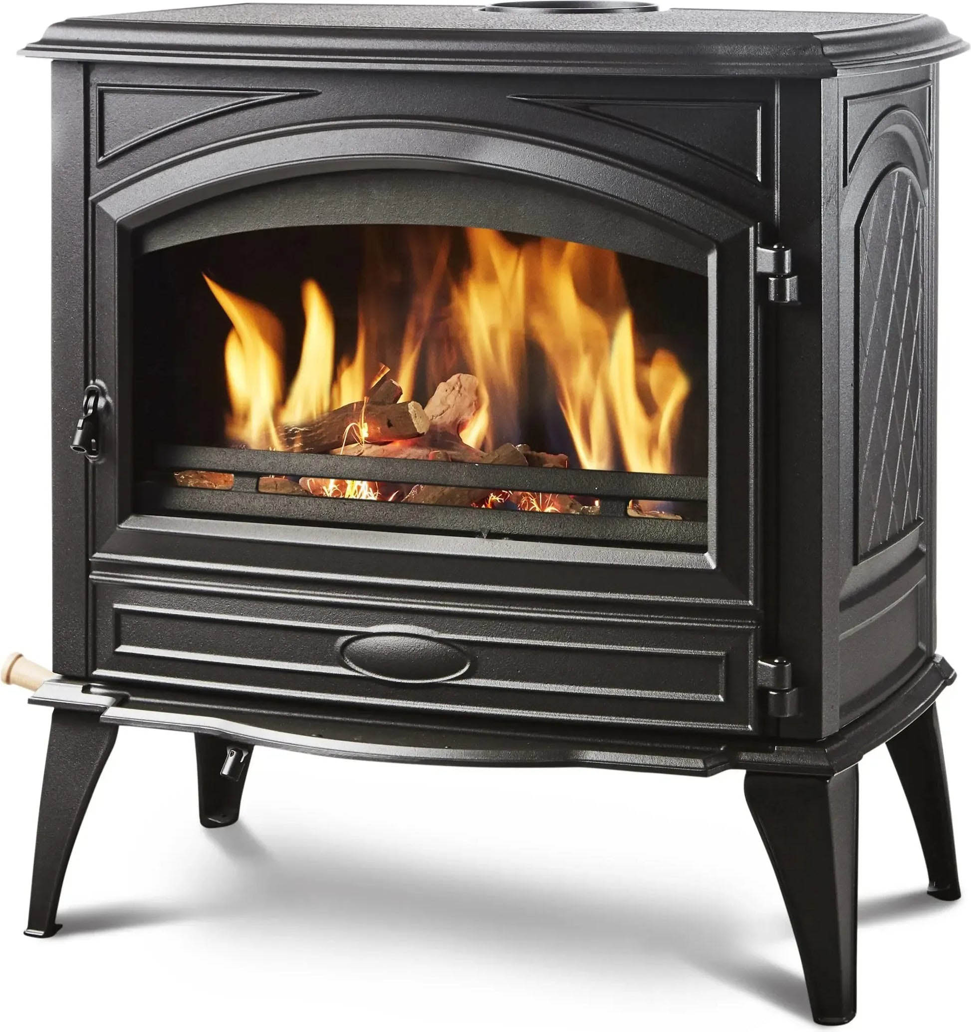 Sierra Flame by Amantii Lynwood W76 Cast Iron Freestanding Wood Burning Stove For Sale - Image 12