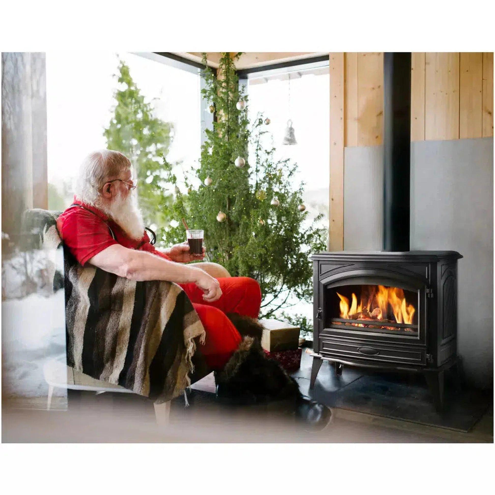 Sierra Flame by Amantii Lynwood W76 Cast Iron Freestanding Wood Burning Stove For Sale - Image 8